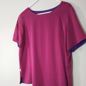 NWT Dana Buchman Reversible Silk Blouse Size 8